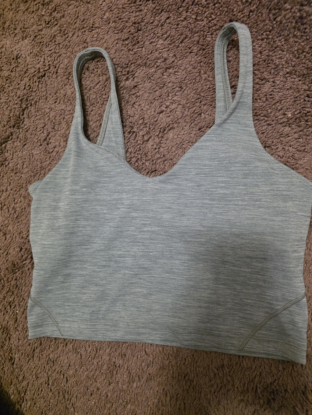 lululemon athletica Heathered Gray Scoop Neck Bralette